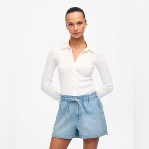 Tie-Waist Denim Shorts - Kelleyville Wash